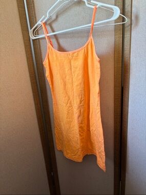 Active Basic Neon Orange Spaghetti Strap Cami Medium